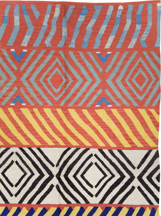 Contemporary Handmade Turkish Flatweave Kilim, No.29815 - Gsblank