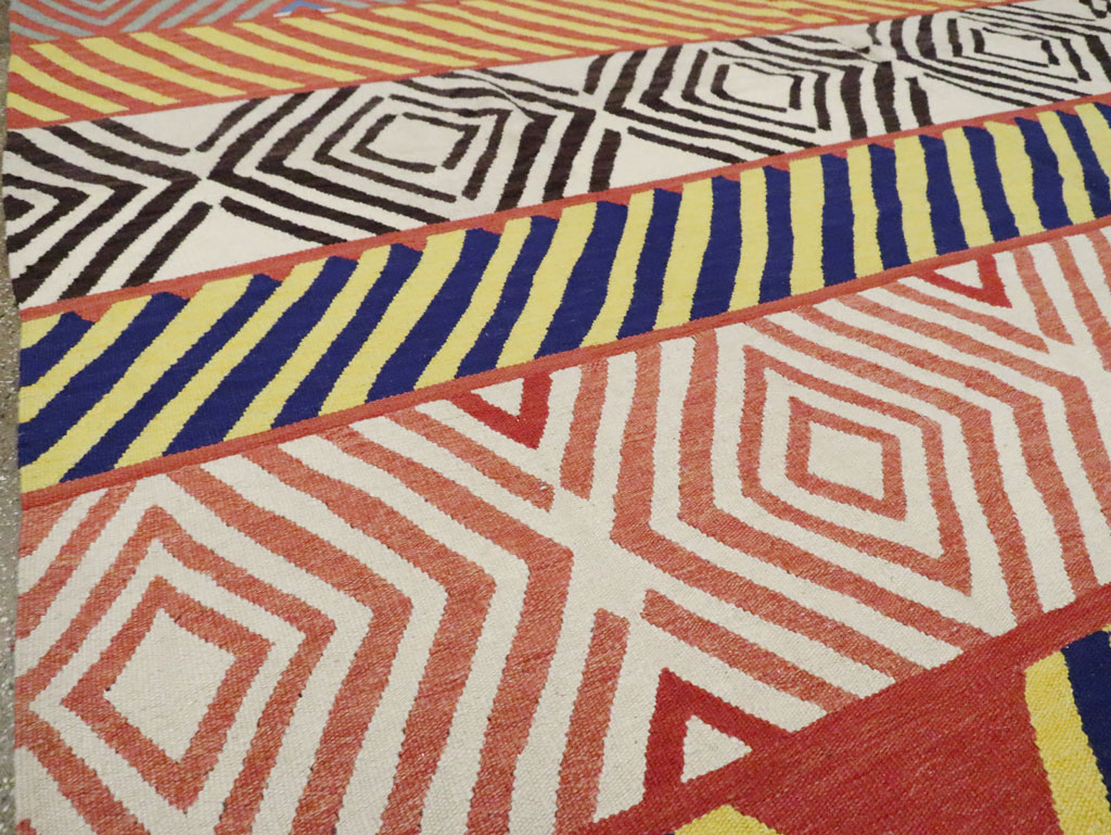 Contemporary Handmade Turkish Flatweave Kilim, No.29815 - Gsblank