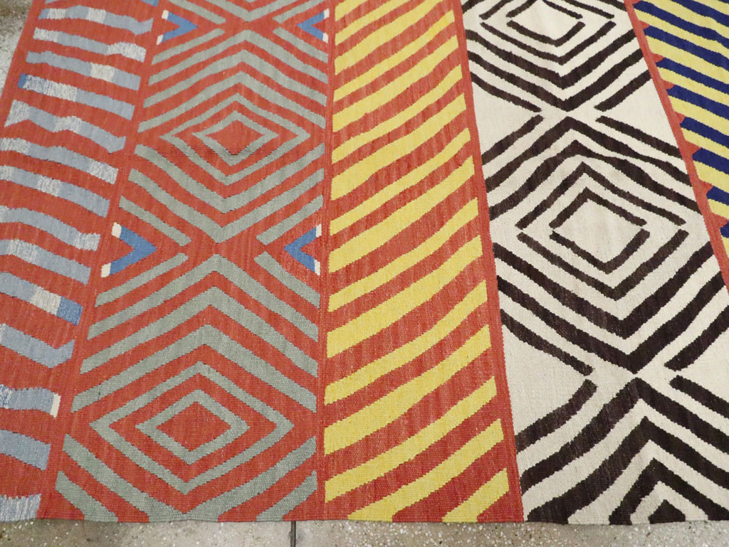 Contemporary Handmade Turkish Flatweave Kilim, No.29815 - Gsblank