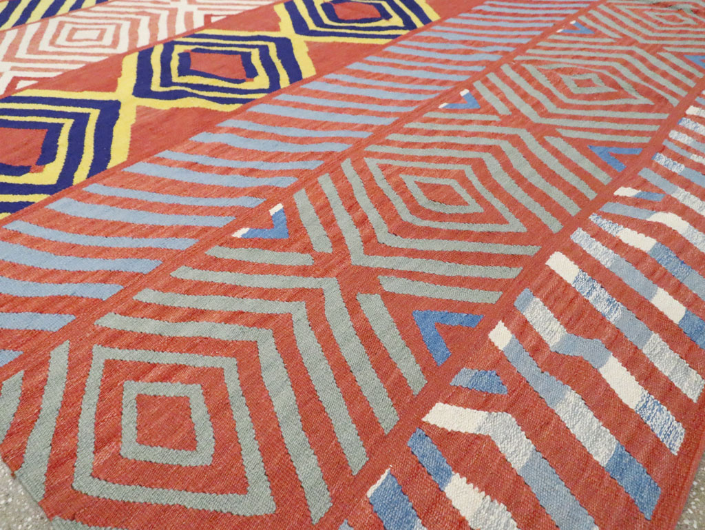 Contemporary Handmade Turkish Flatweave Kilim, No.29815 - Gsblank