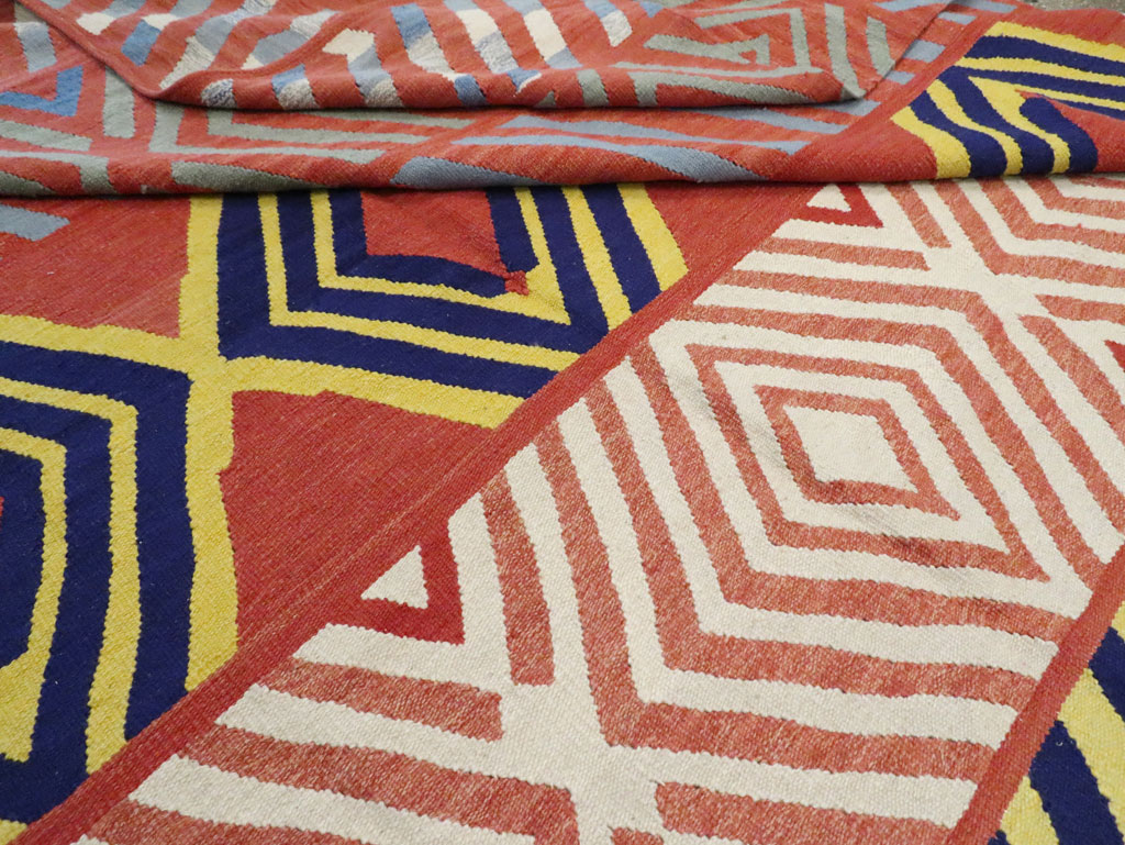 Contemporary Handmade Turkish Flatweave Kilim, No.29815 - Gsblank