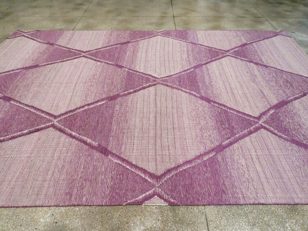 Contemporary Room Size Turkish Flatweave Kilim, No.29816 - Gsblank