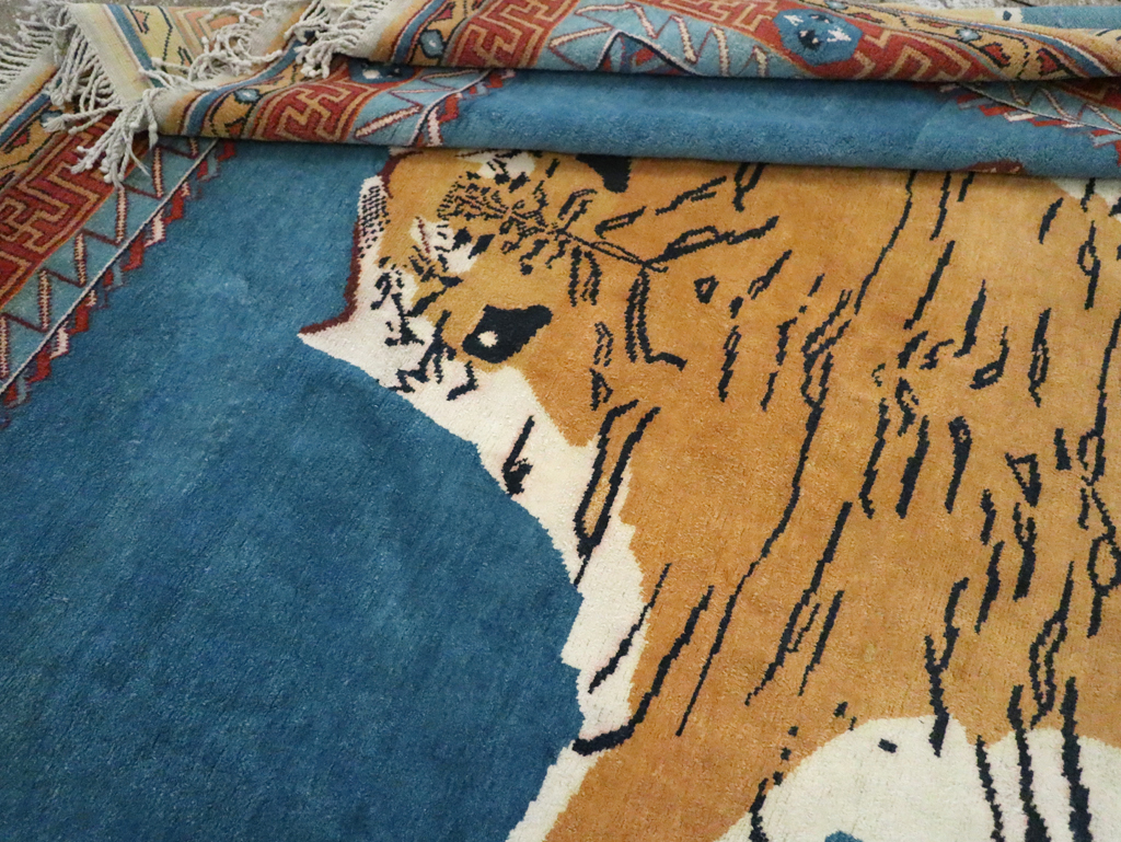 Antique Indian Pictorial Agra Carpet, No.29818 - Gsblank