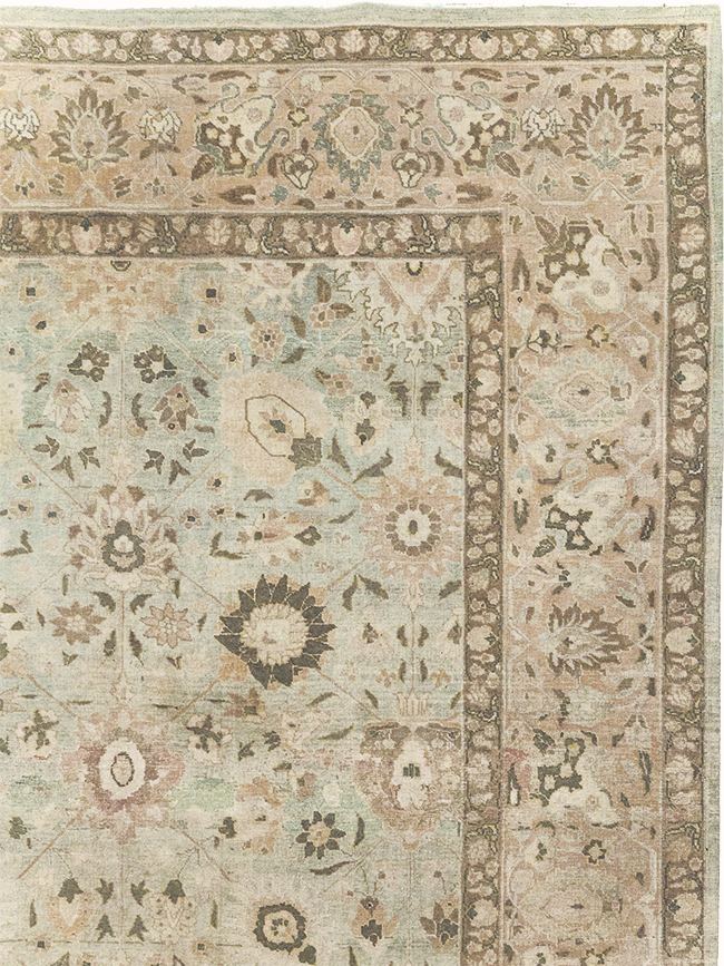 Antique Persian Tabriz Room Size Carpet, No.29819 - Gsblank