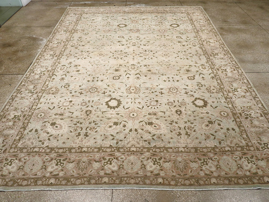 Antique Persian Tabriz Room Size Carpet, No.29819 - Gsblank