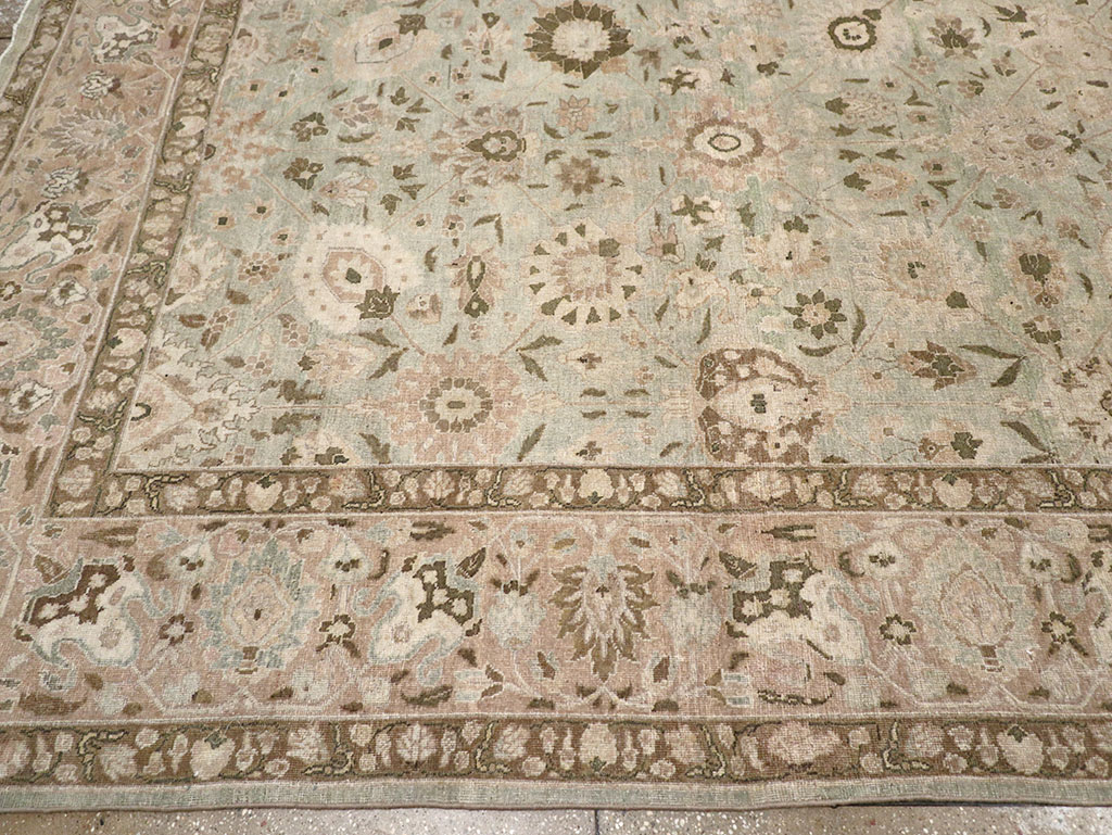 Antique Persian Tabriz Room Size Carpet, No.29819 - Gsblank