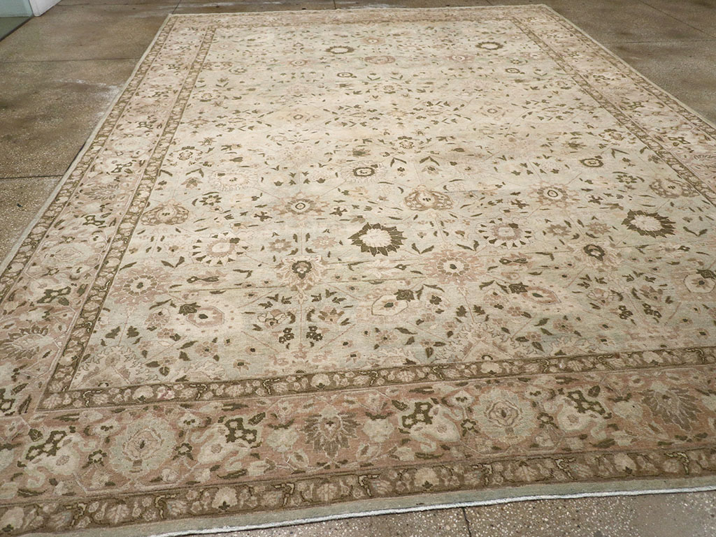 Antique Persian Tabriz Room Size Carpet, No.29819 - Gsblank
