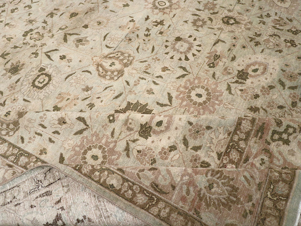 Antique Persian Tabriz Room Size Carpet, No.29819 - Gsblank
