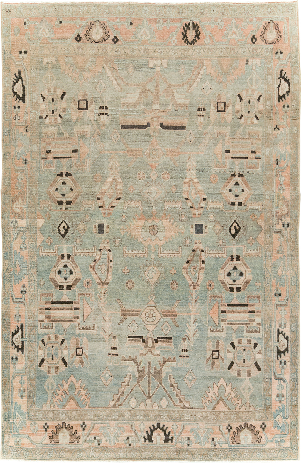 Vintage Persian Malayer Accent Rug, No.29826 - Gsblank