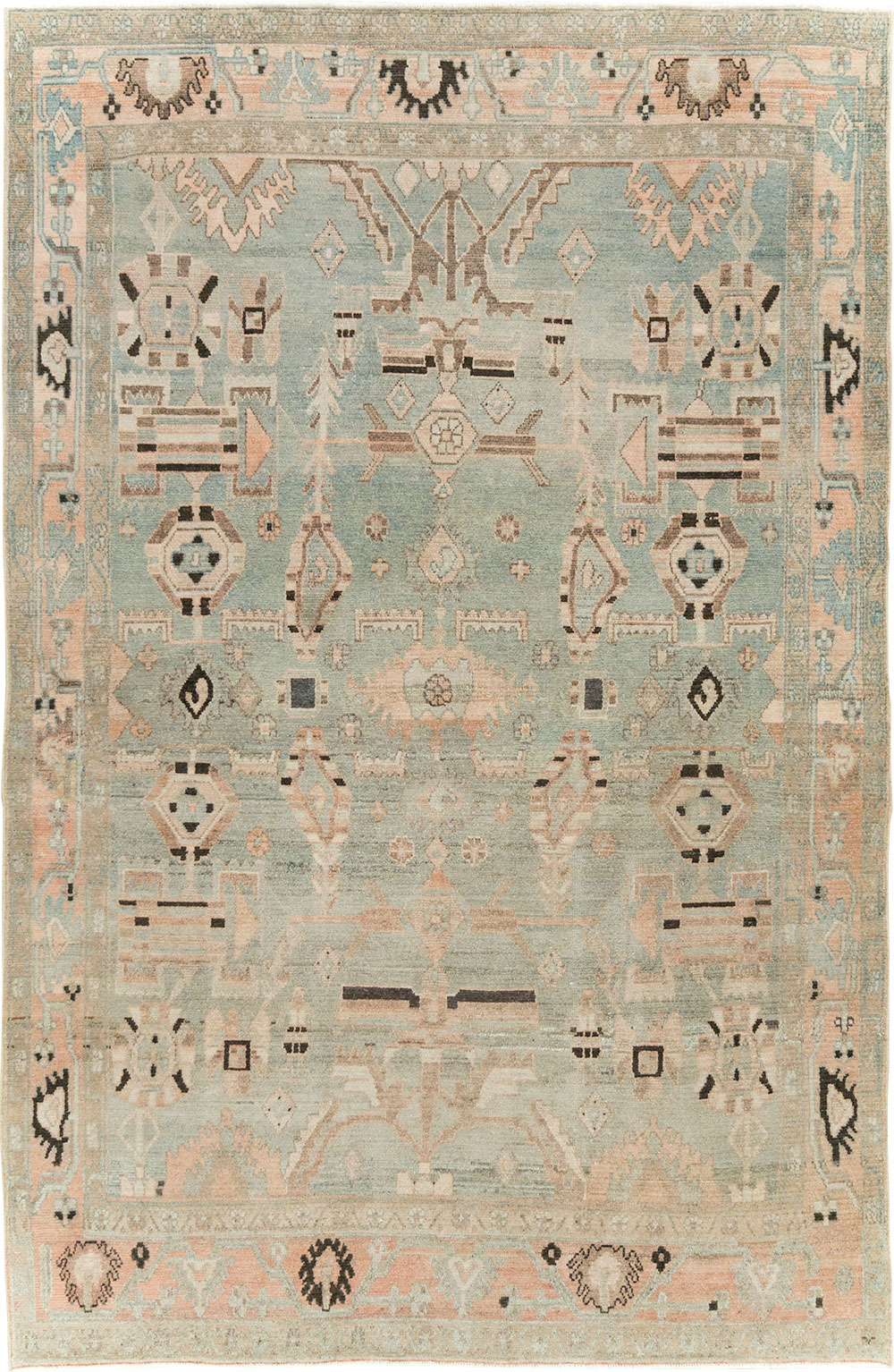 Vintage Persian Malayer Accent Rug, No.29826 - Gsblank