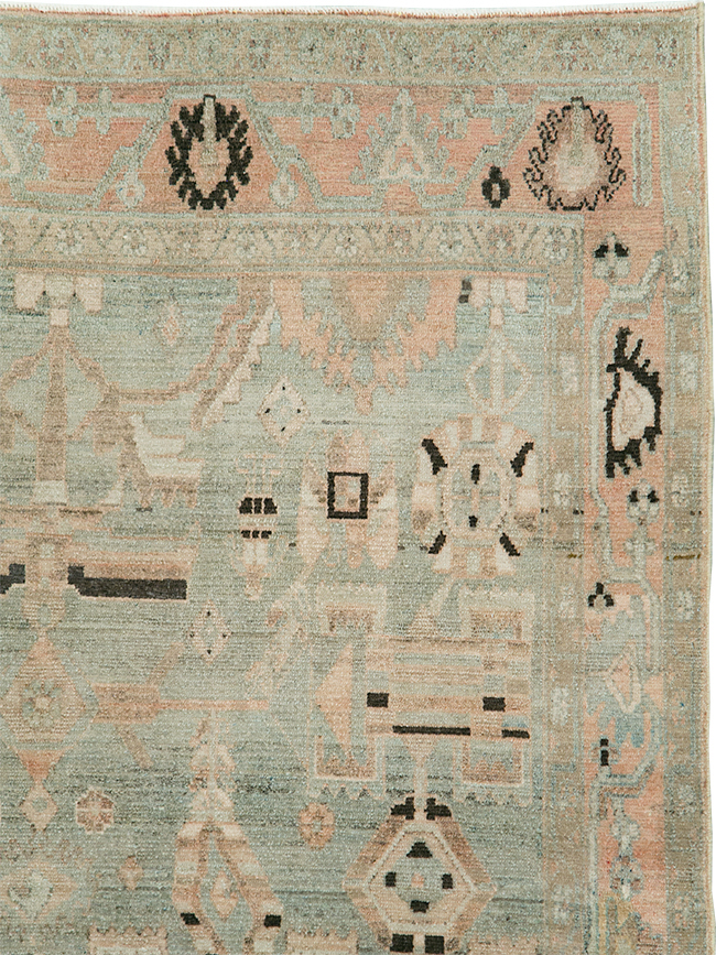 Vintage Persian Malayer Accent Rug, No.29826 - Gsblank