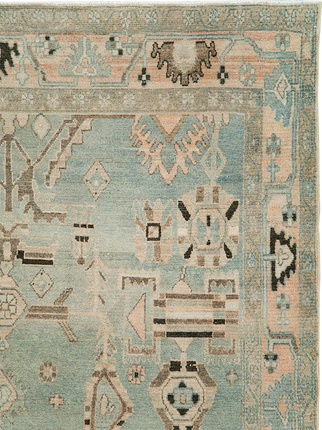 Vintage Persian Malayer Accent Rug, No.29826 - Gsblank