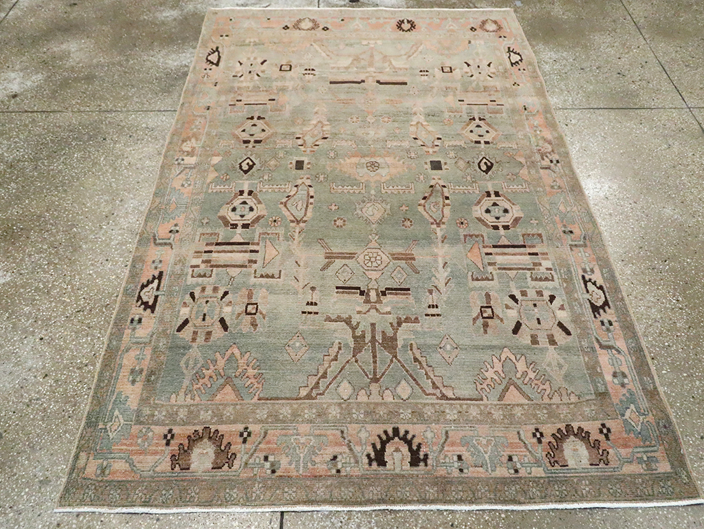 Vintage Persian Malayer Accent Rug, No.29826 - Gsblank