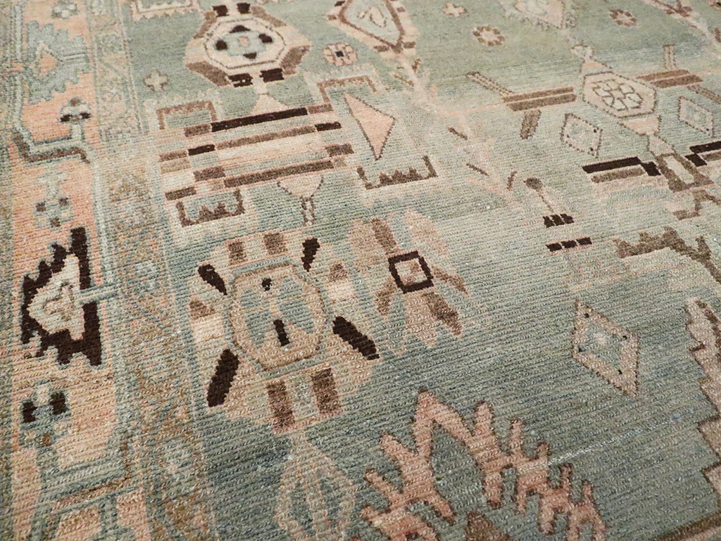 Vintage Persian Malayer Accent Rug, No.29826 - Gsblank