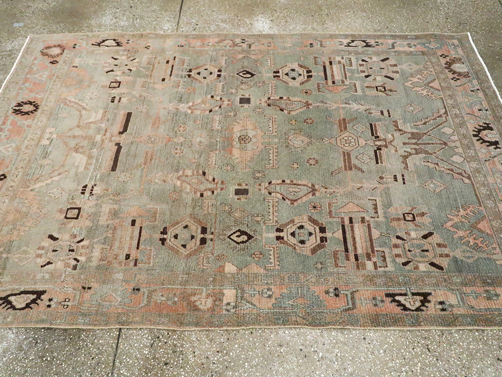 Vintage Persian Malayer Accent Rug, No.29826 - Gsblank