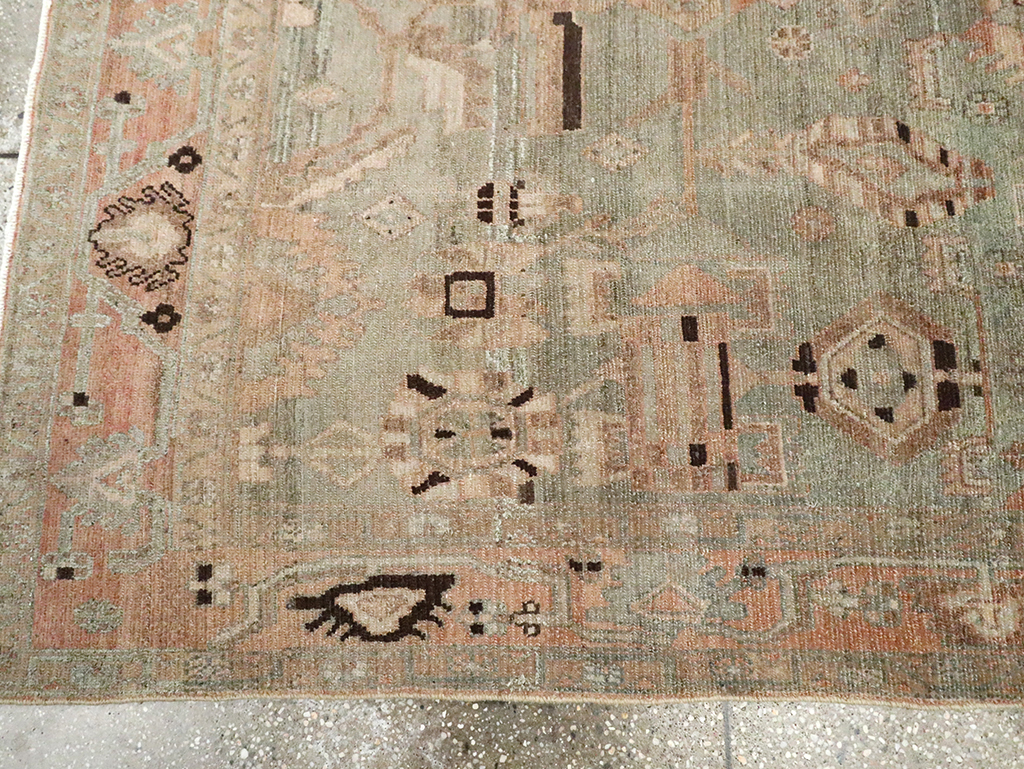 Vintage Persian Malayer Accent Rug, No.29826 - Gsblank