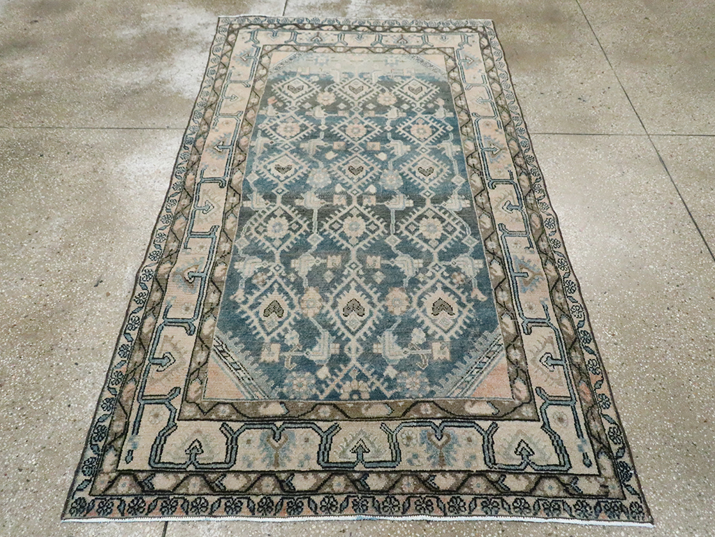 Vintage Persian Malayer Accent Rug, No.29827 - Gsblank