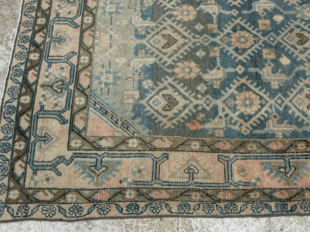 Vintage Persian Malayer Accent Rug, No.29827 - Gsblank