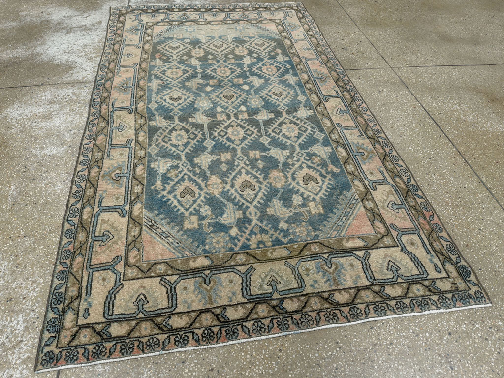 Vintage Persian Malayer Accent Rug, No.29827 - Gsblank
