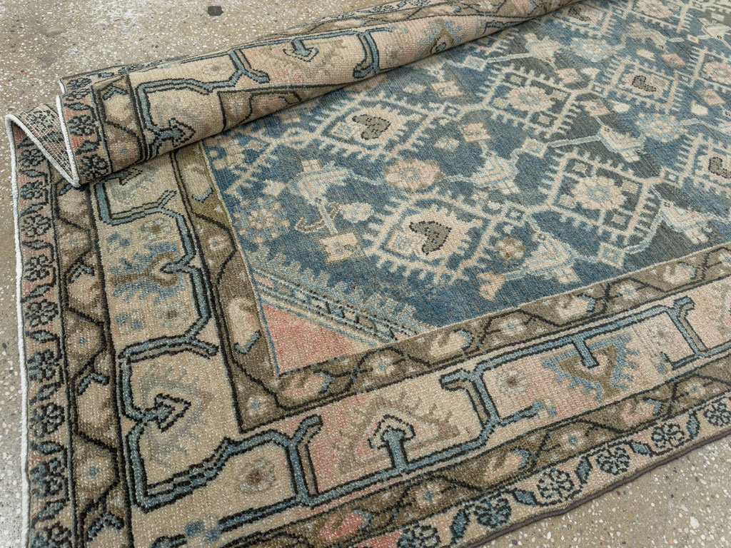 Vintage Persian Malayer Accent Rug, No.29827 - Gsblank