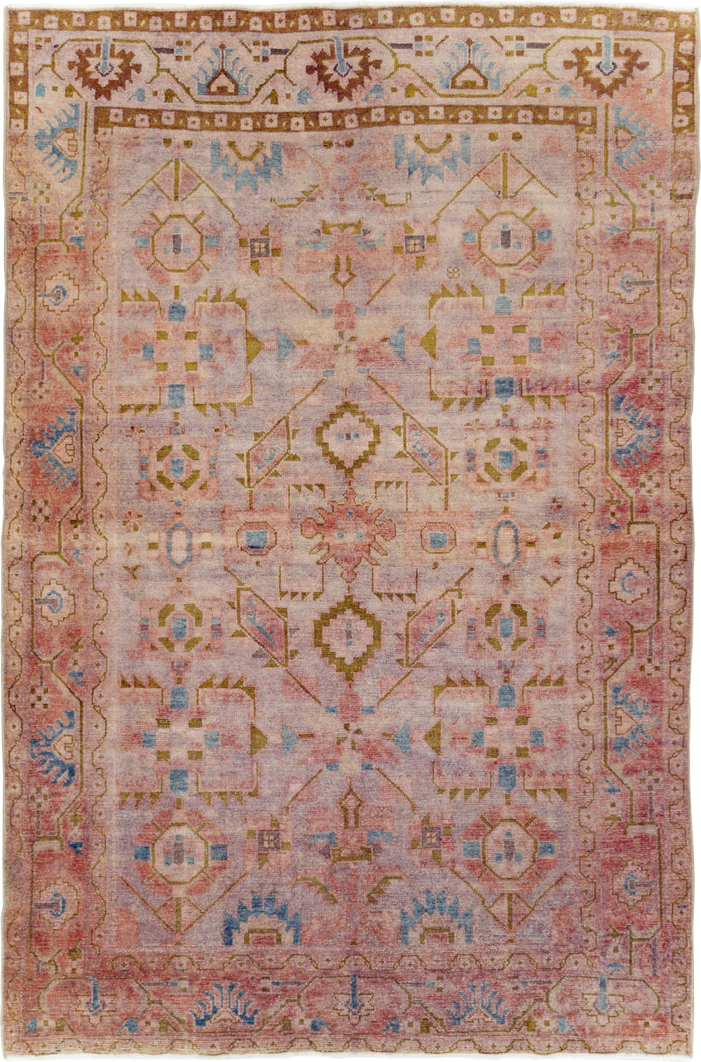 Vintage Persian Malayer Accent Rug, No.29843 - Gsblank
