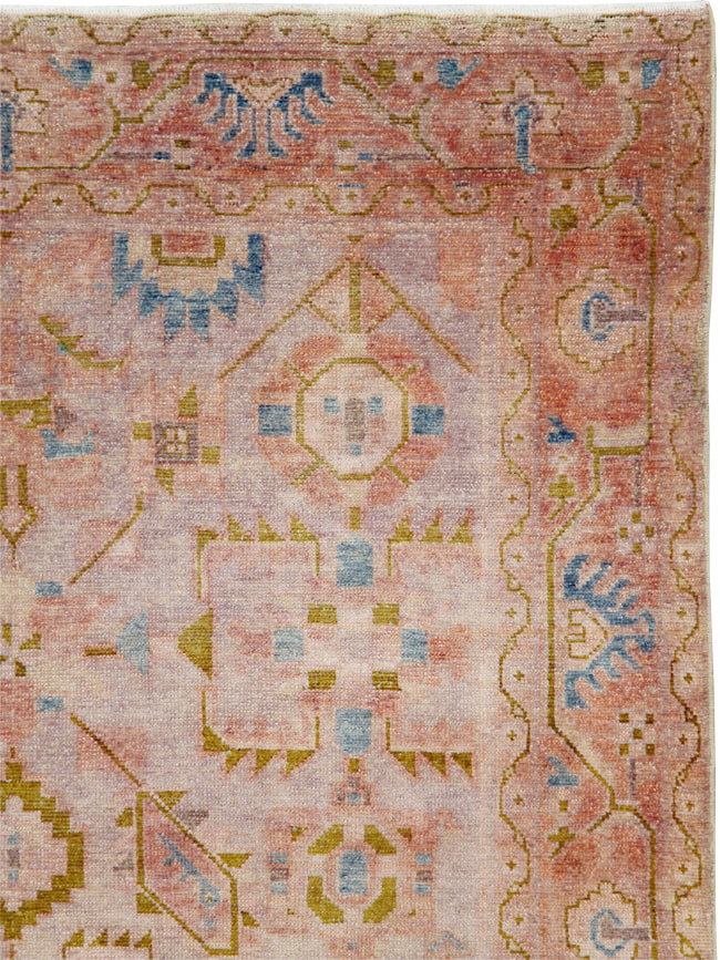 Vintage Persian Malayer Accent Rug, No.29843 - Gsblank
