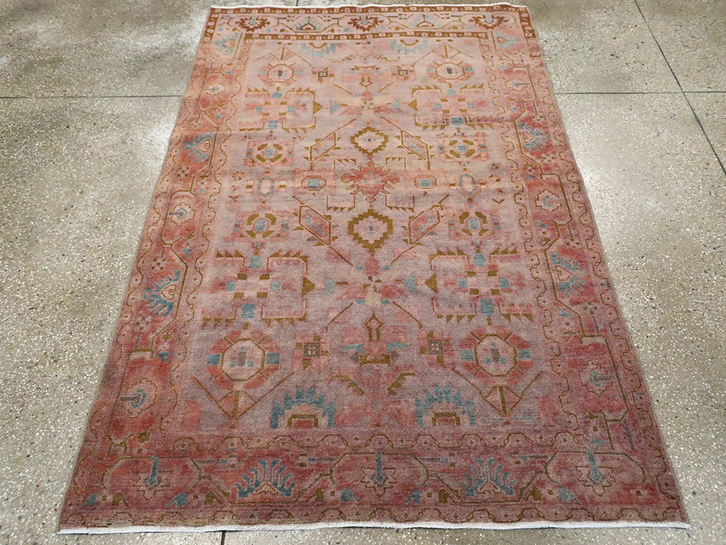 Vintage Persian Malayer Accent Rug, No.29843 - Gsblank