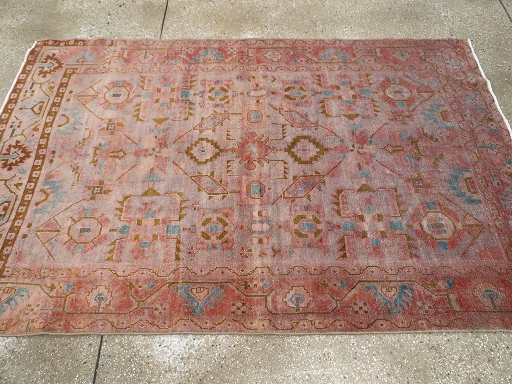 Vintage Persian Malayer Accent Rug, No.29843 - Gsblank
