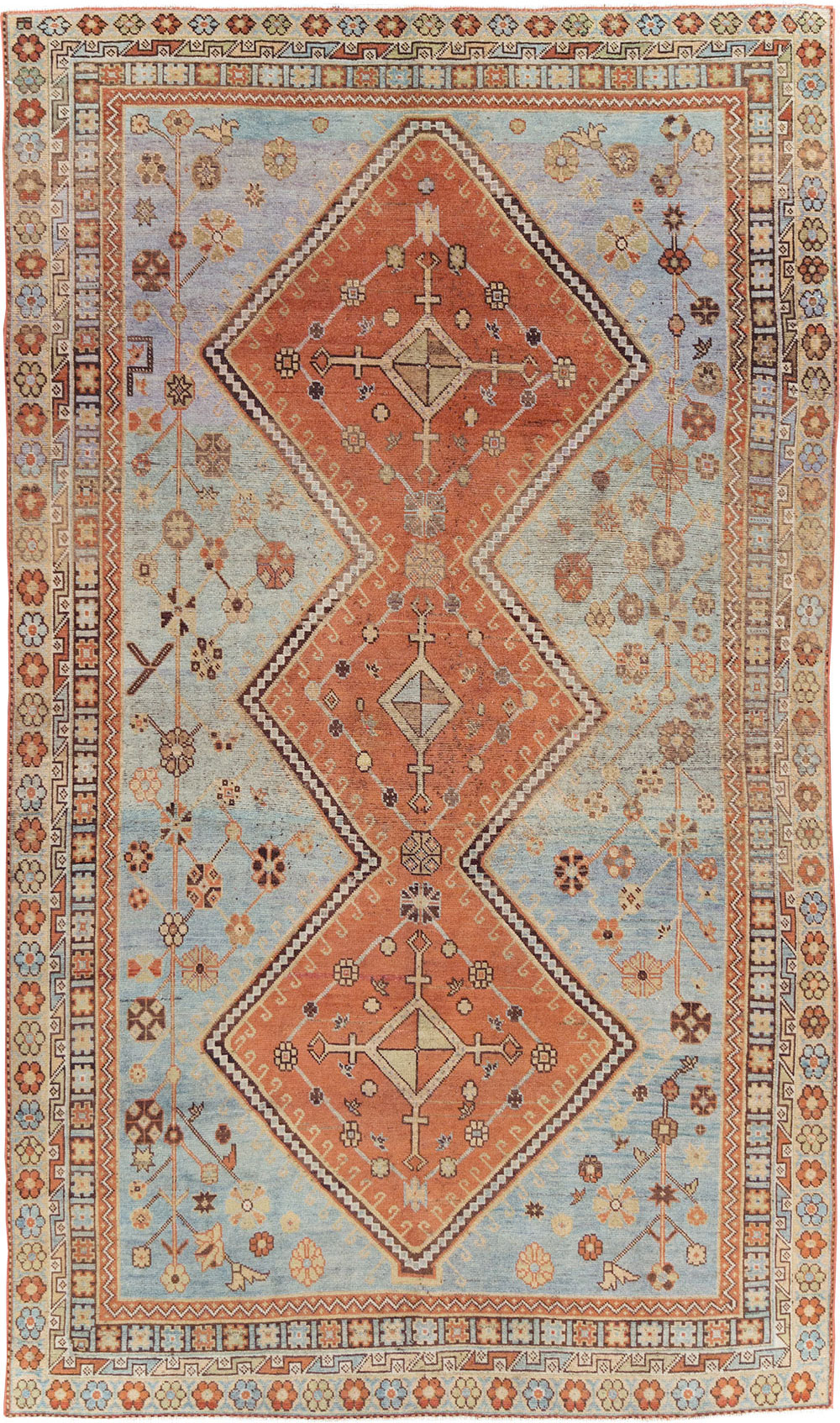 Vintage Persian Shiraz Rug, No.29847 - Gsblank