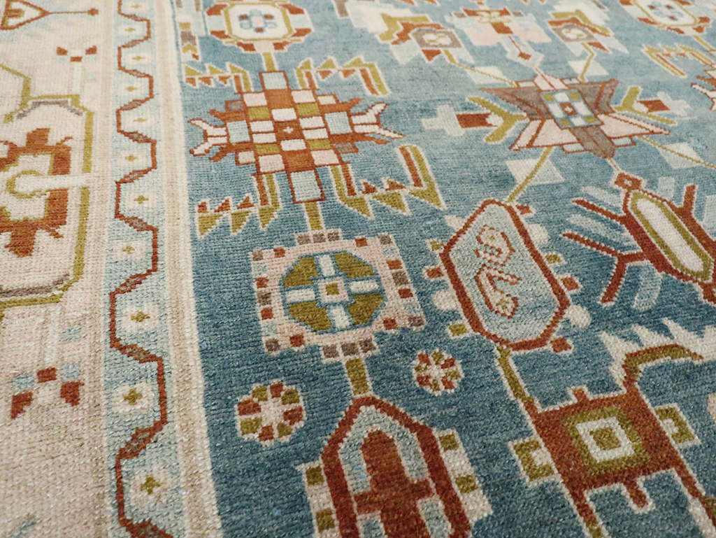 Vintage Persian Malayer Accent Rug, No.29849 - Gsblank