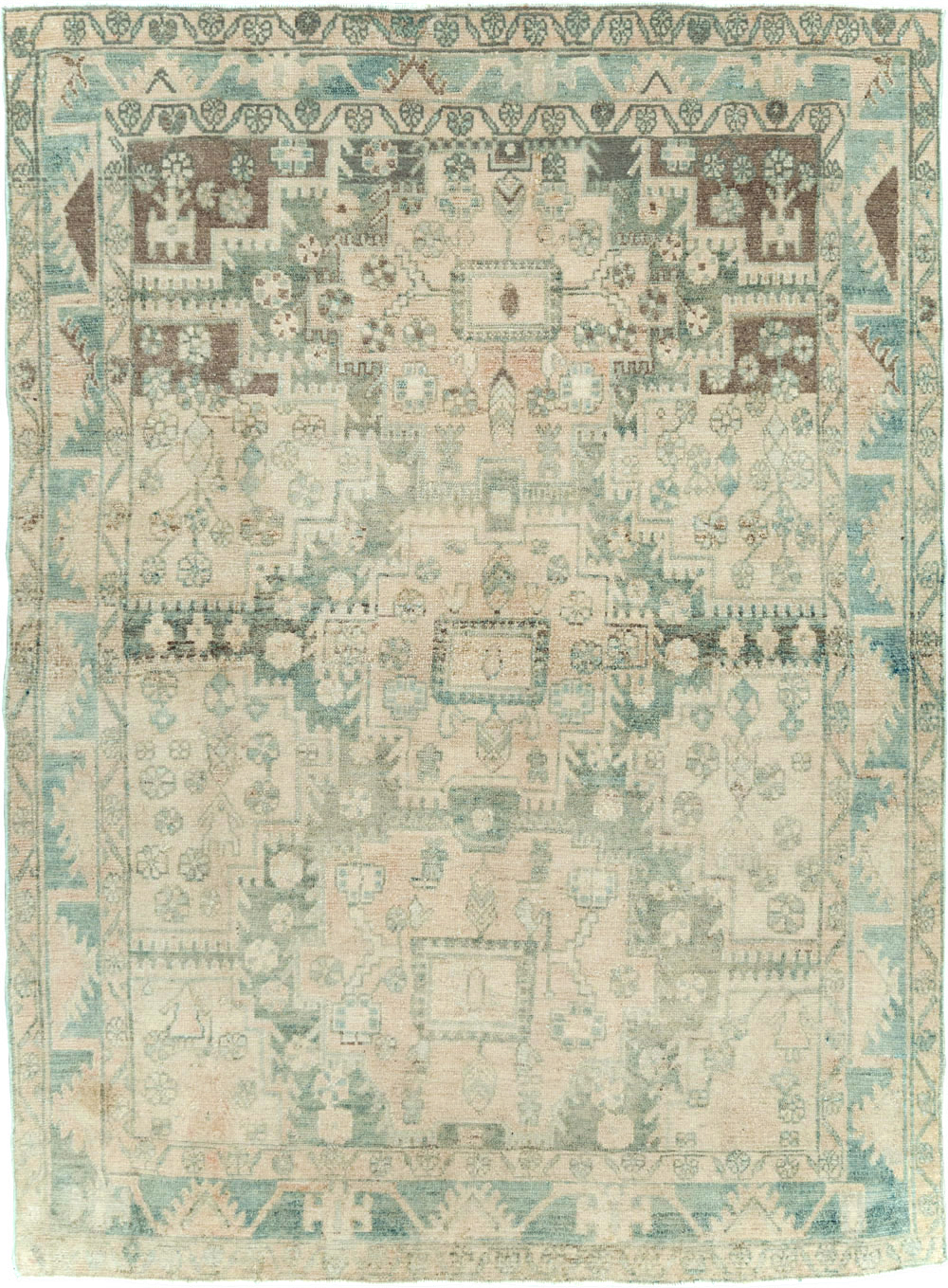 Vintage Persian Malayer Accent Rug, No.29861 - Gsblank