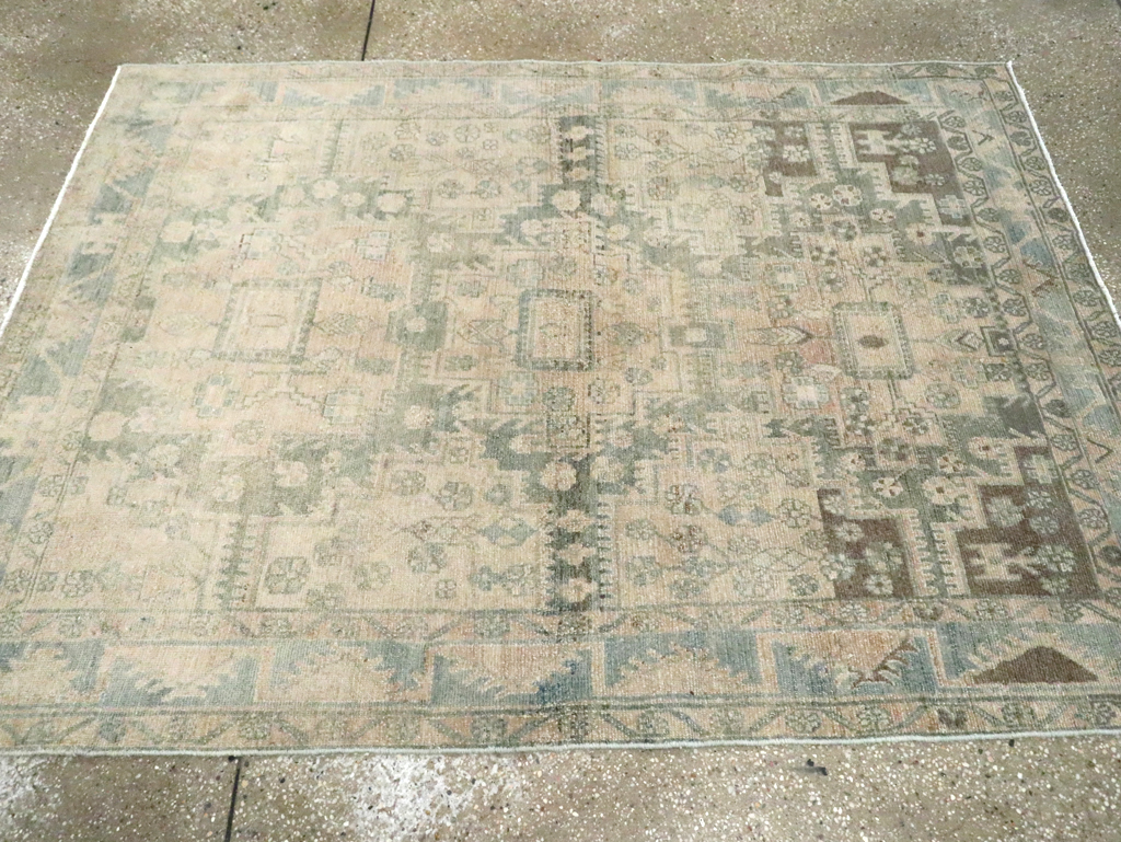 Vintage Persian Malayer Accent Rug, No.29861 - Gsblank