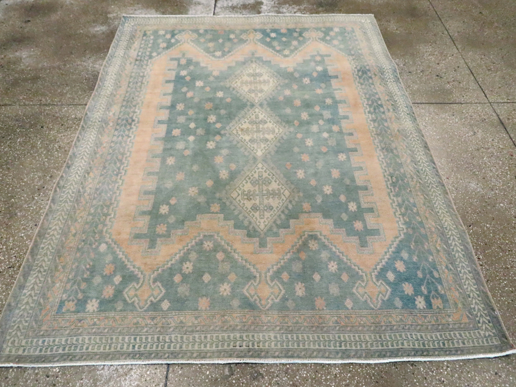 Vintage Persian Afshar Tribal Accent Rug, No.29864 - Gsblank