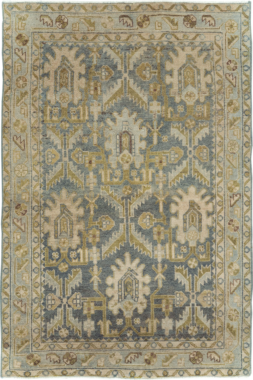 Vintage Persian Malayer Throw Rug, No.29867 - Gsblank