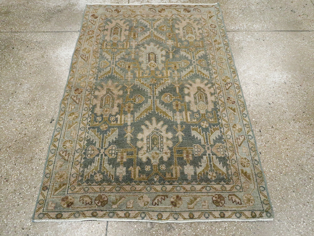 Vintage Persian Malayer Throw Rug, No.29867 - Gsblank