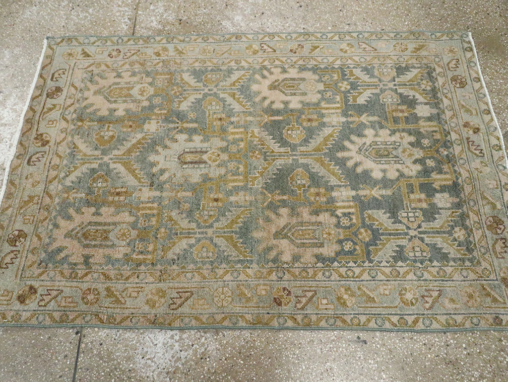 Vintage Persian Malayer Throw Rug, No.29867 - Gsblank