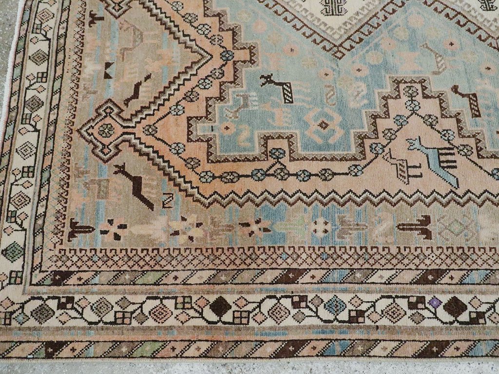 Vintage Persian Afshar Accent Rug, No.29869 - Gsblank