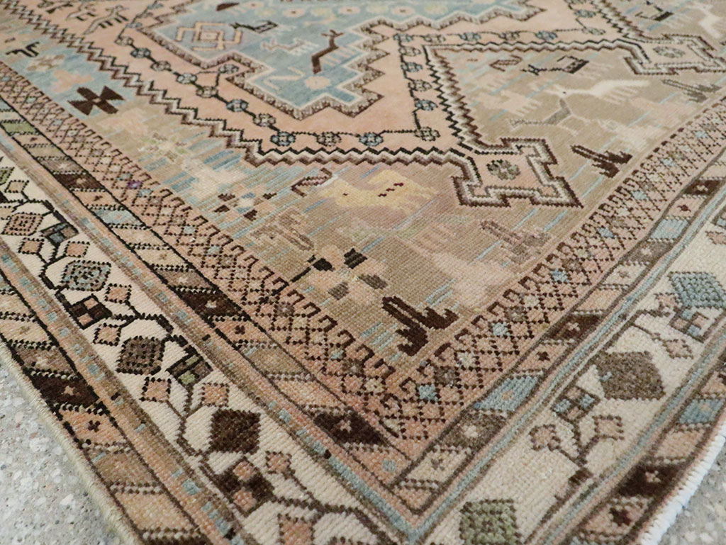 Vintage Persian Afshar Accent Rug, No.29869 - Gsblank