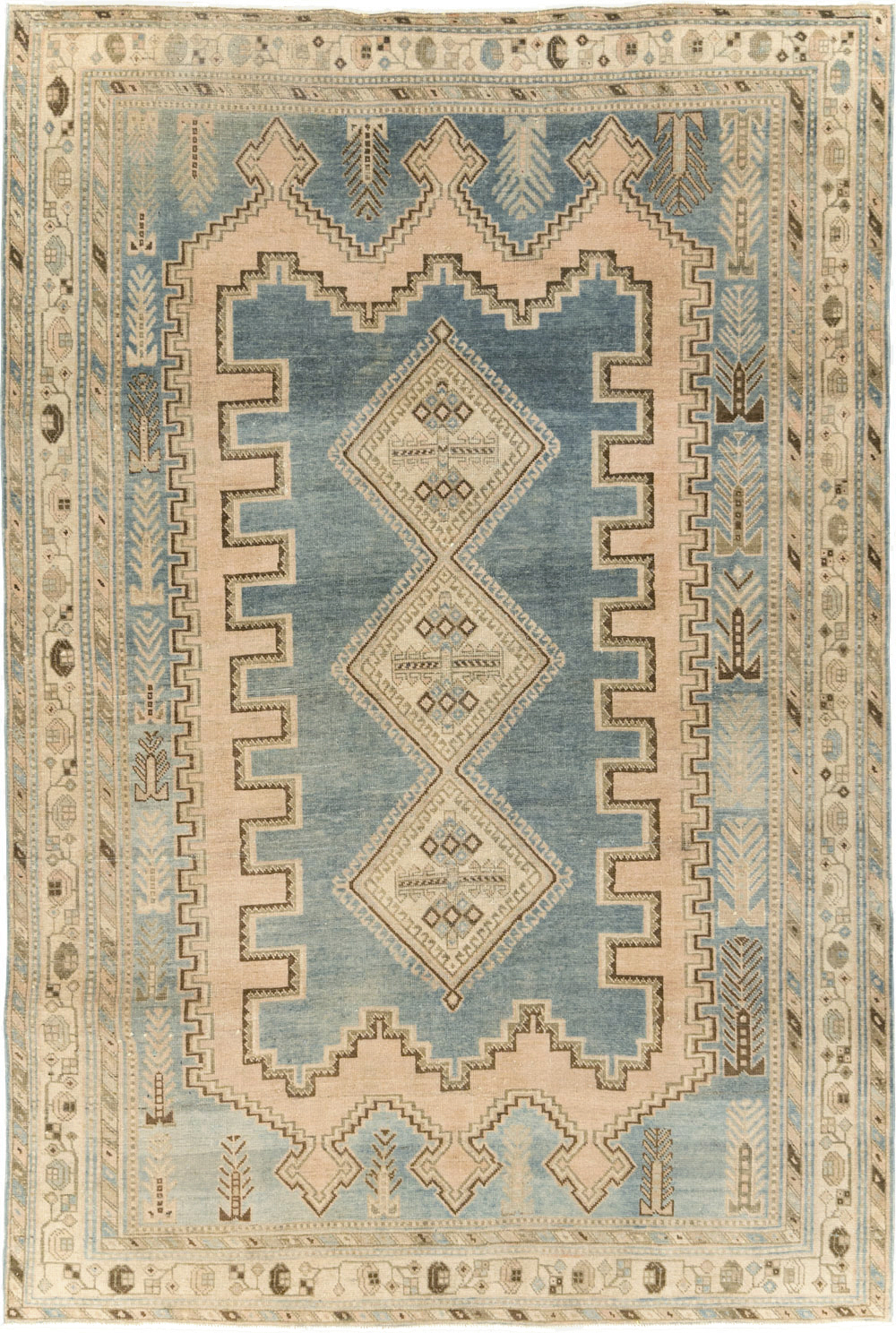 Vintage Persian Afshar Accent Rug, No.29871 - Gsblank