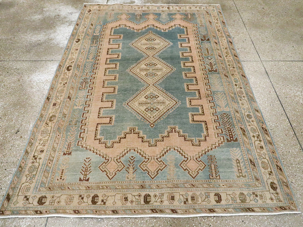 Vintage Persian Afshar Accent Rug, No.29871 - Gsblank