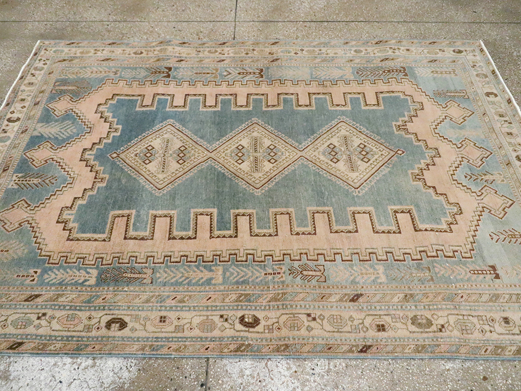 Vintage Persian Afshar Accent Rug, No.29871 - Gsblank