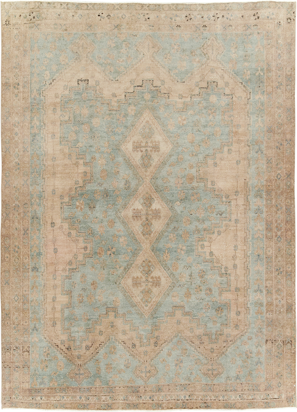 Vintage Persian Shiraz Accent Rug, No.29873 - Gsblank