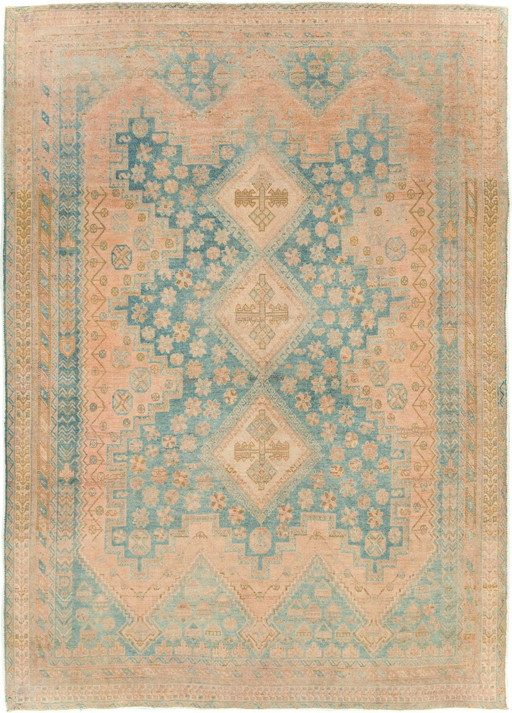 Vintage Persian Afshar Accent Rug, No.29875 - Gsblank