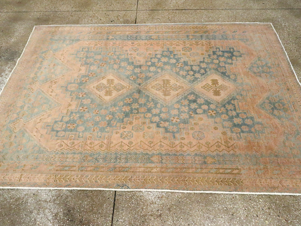 Vintage Persian Afshar Accent Rug, No.29875 - Gsblank