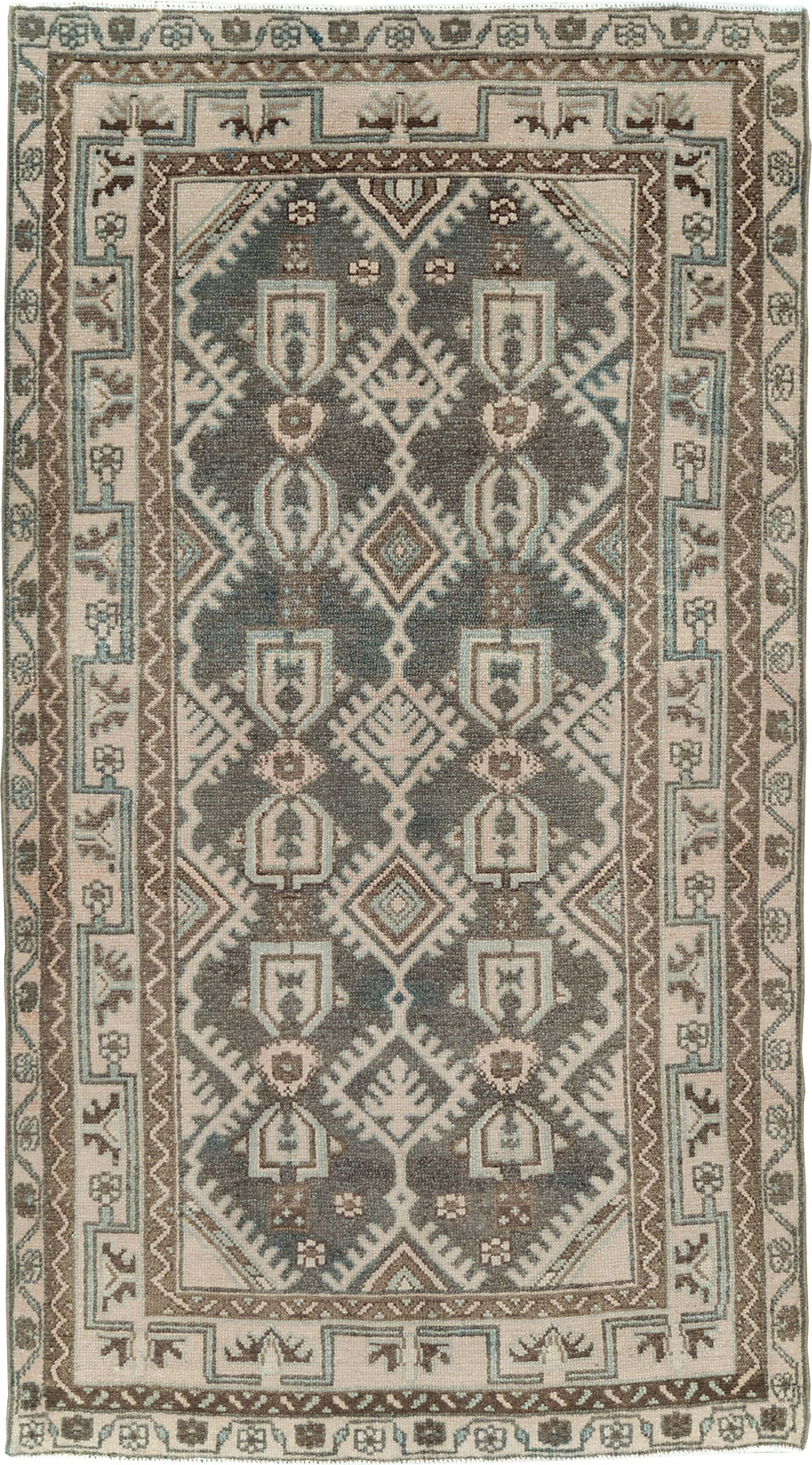 Vintage Persian Malayer Throw Rug, No.29884 - Gsblank