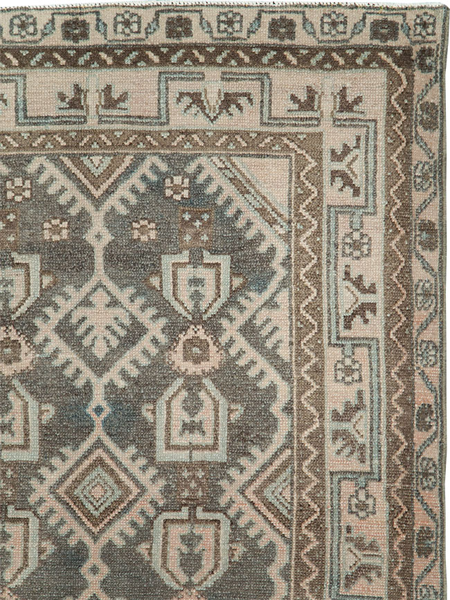 Vintage Persian Malayer Throw Rug, No.29884 - Gsblank