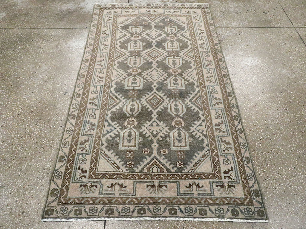 Vintage Persian Malayer Throw Rug, No.29884 - Gsblank