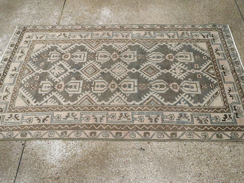 Vintage Persian Malayer Throw Rug, No.29884 - Gsblank