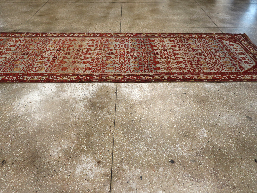 Vintage Persian Malayer Wide Gallery Runner, No.29886 - Gsblank