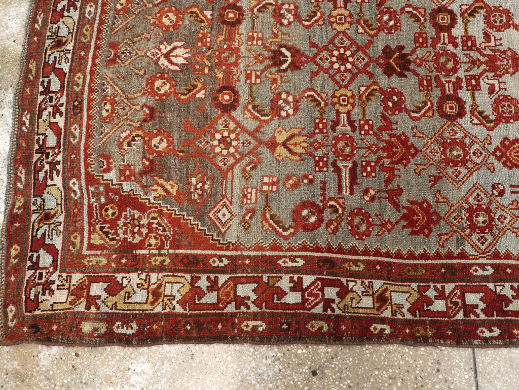 Vintage Persian Malayer Wide Gallery Runner, No.29886 - Gsblank